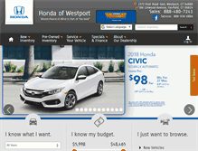 Tablet Screenshot of hondaofwestport.com